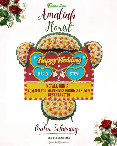 Papan Bunga Pernikahan Wanatawang